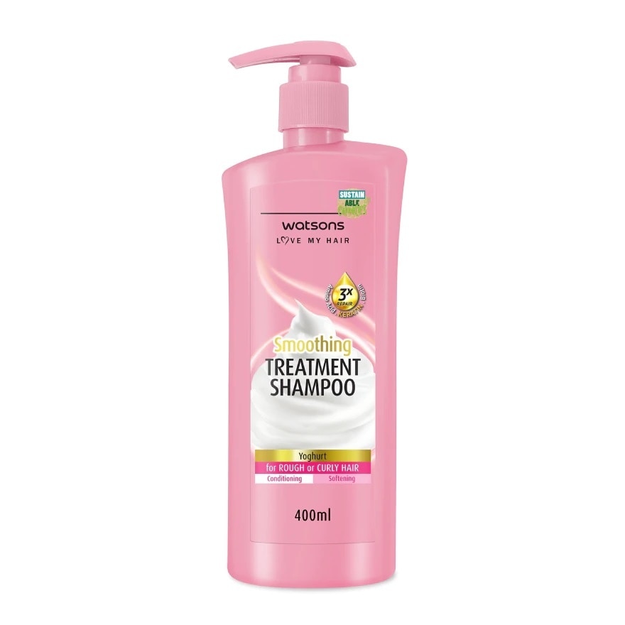 Dầu Gội Watsons Treatment Shampoo Yoghurt For Rough Or Curly Hair 400ml