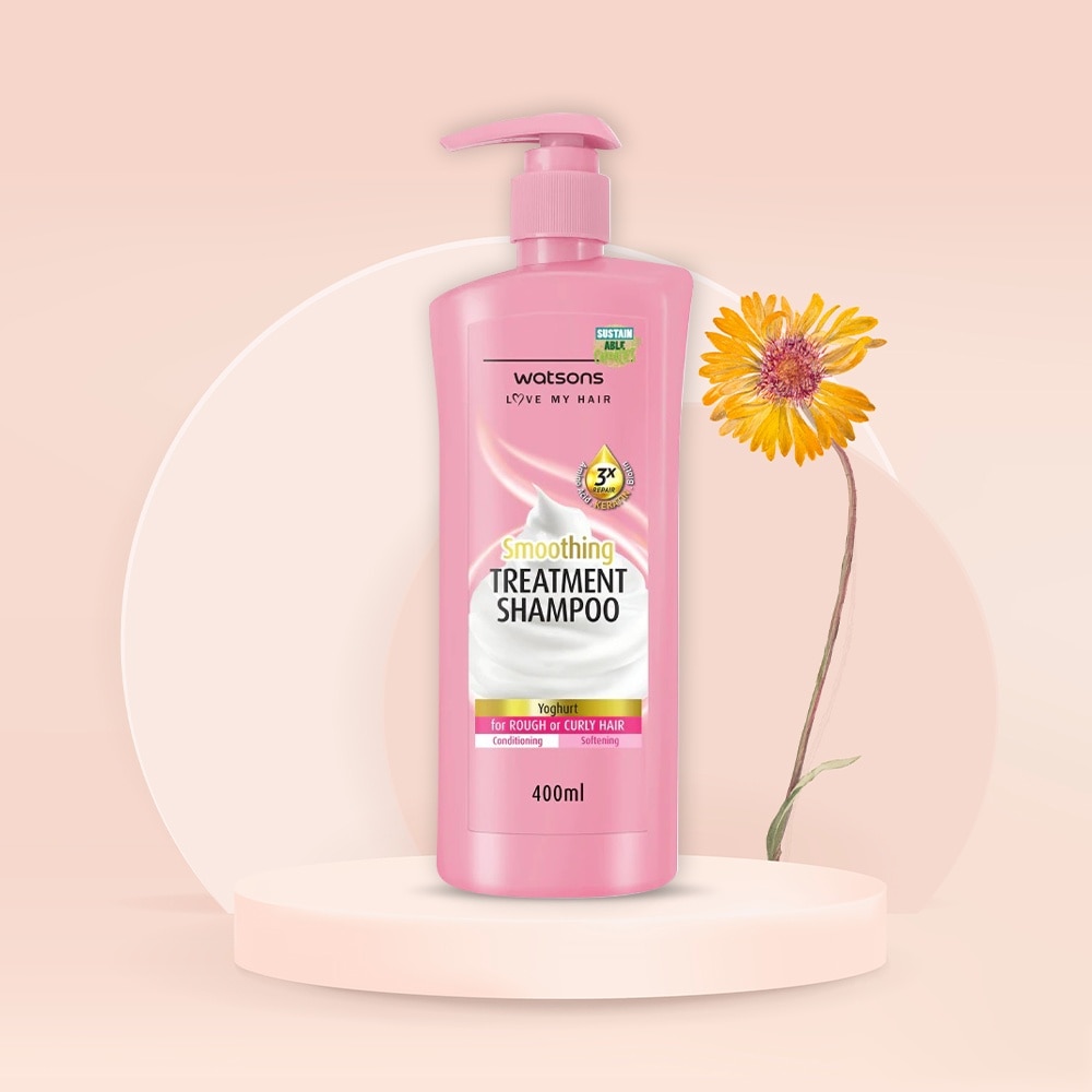 Dầu Gội Watsons Treatment Shampoo Yoghurt For Rough Or Curly Hair 400ml