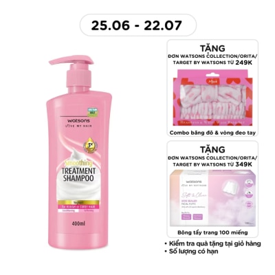 WATSONS - Dầu Gội Watsons Treatment Shampoo Yoghurt For Rough Or Curly Hair 400ml