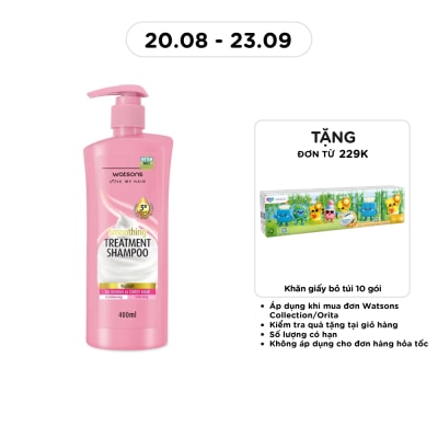 WATSONS - Dầu Gội Watsons Treatment Shampoo Yoghurt For Rough Or Curly Hair 400ml image