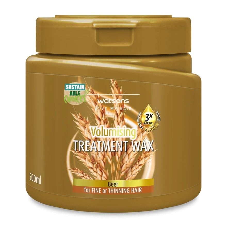 Treatment Wax Beer for Fine or Thinning Hair 500ml