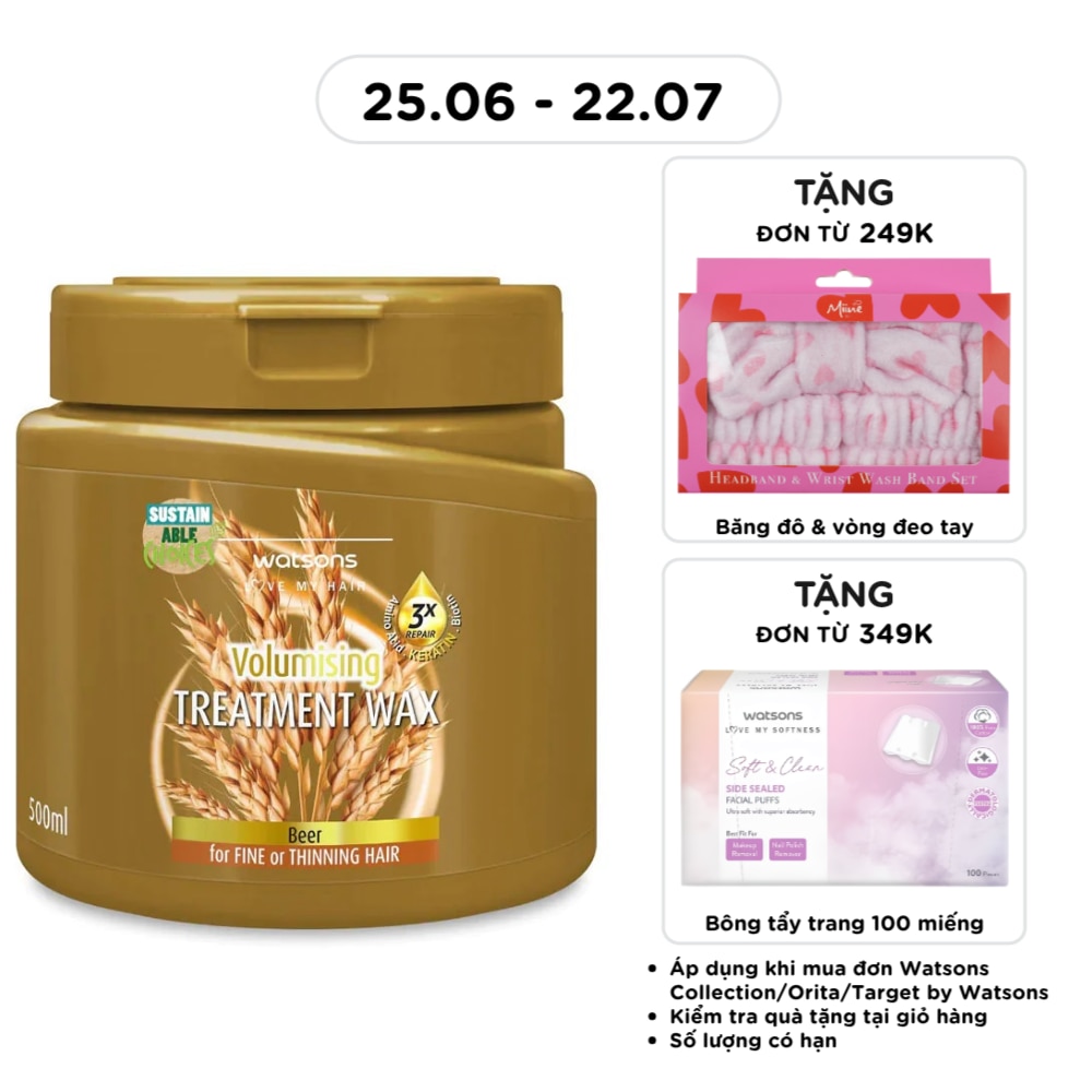 Treatment Wax Beer for Fine or Thinning Hair 500ml