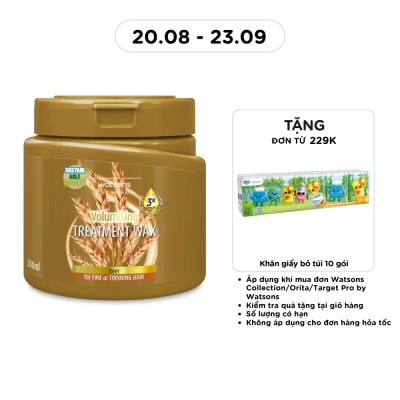WATSONS - Kem Ủ Tóc Watsons Treatment Wax Beer for Fine Or Thinning Hair 500ml image