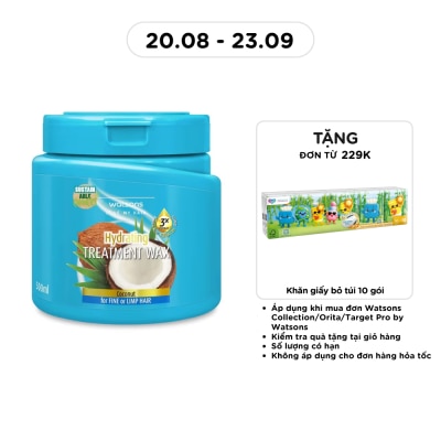 WATSONS - Kem Ủ Tóc Watsons Treatment Wax Coconut for Fine Or Limp Hair 500ml image