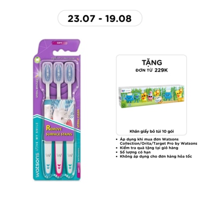 WATSONS - Spiral Clean Toothbrush (Soft) 3s image