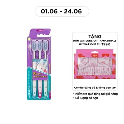 WATSONS - Spiral Clean Toothbrush (Soft) 3s