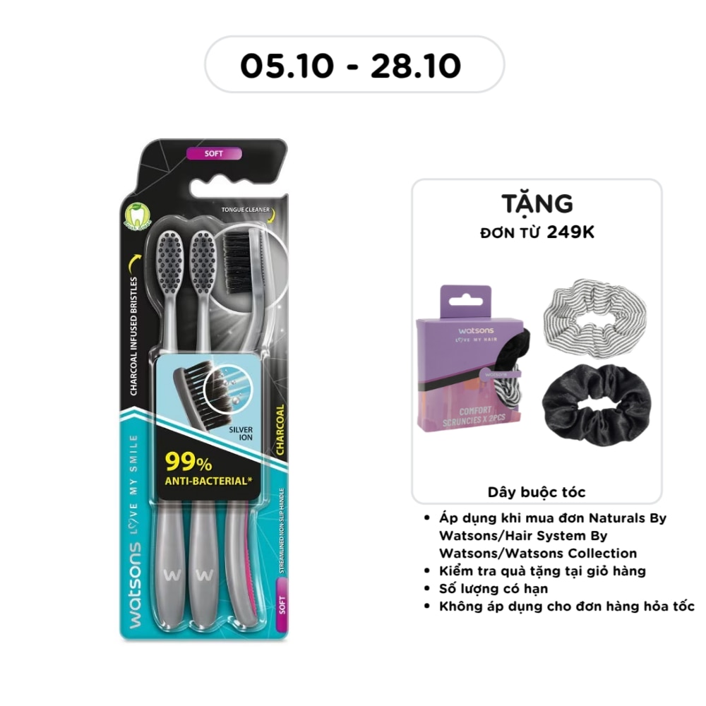 Charcoal Toothbrush (Soft) 3s image