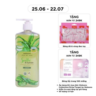 WATSONS - Dầu Gội Watsons Aloe Vera Lilac Shampoo 700ml