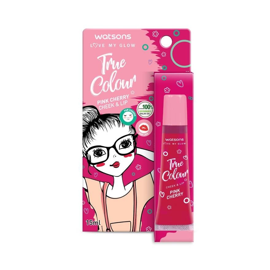 Son Dưỡng Có Màu Watsons Dành Cho Má Và Môi Pink Cherry 15ml