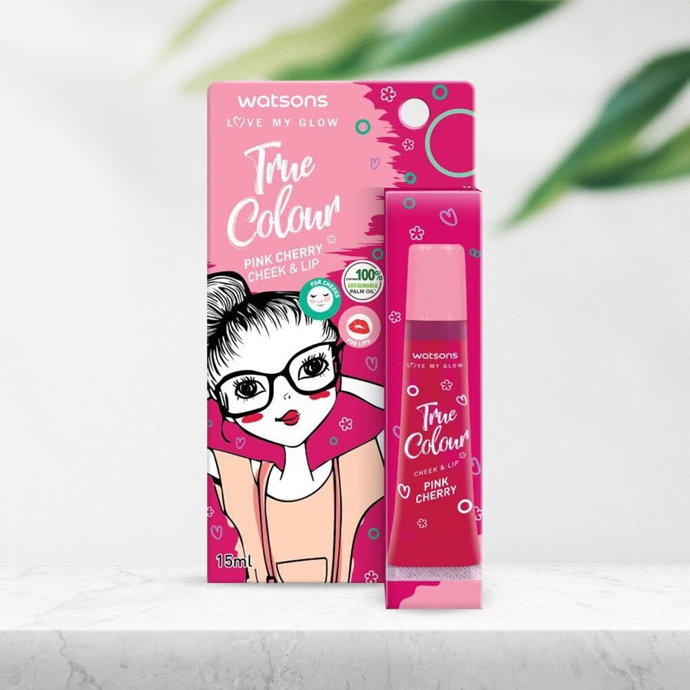 Son Dưỡng Có Màu Watsons Dành Cho Má Và Môi Pink Cherry 15ml