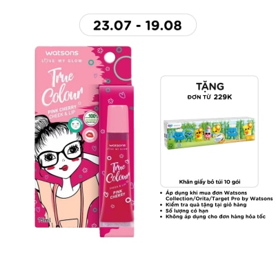 WATSONS - Son Dưỡng Có Màu Watsons Dành Cho Má Và Môi Pink Cherry 15ml image