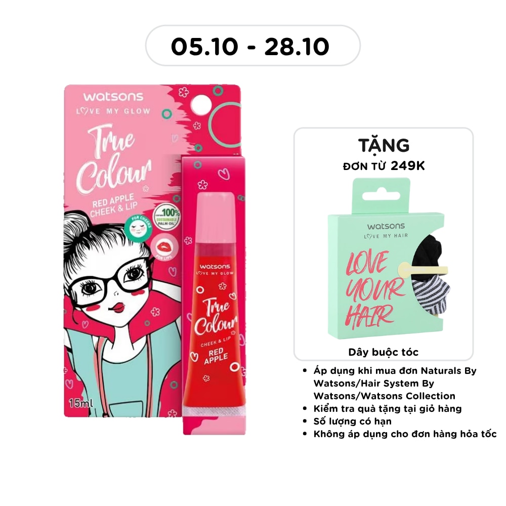Son Dưỡng Có Màu Watsons Dành Cho Má Và Môi Red Apple 15ml image