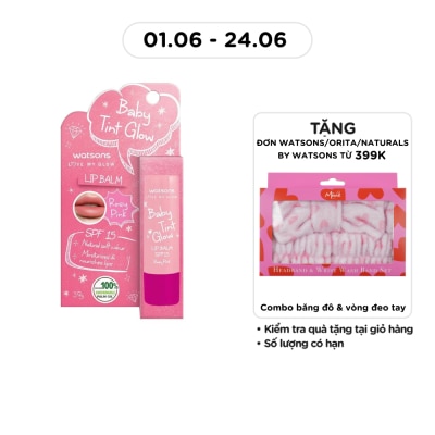 WATSONS - Baby Tint Glow Rosy Pink Lip Balm SPF15 3.9g