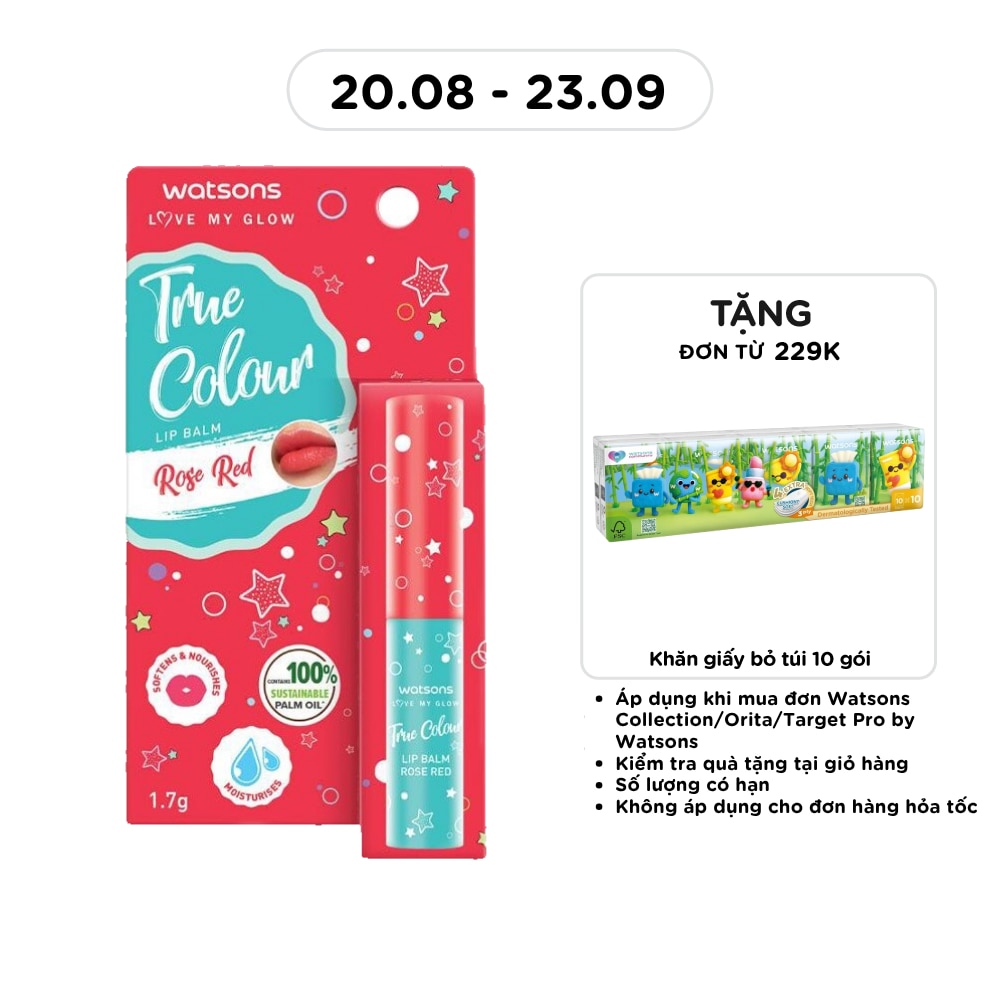 Son Dưỡng Có Màu Watsons True Color Rose Red 1.7g image