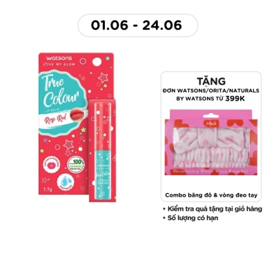 WATSONS - Son Dưỡng Có Màu Watsons True Color Rose Red 1.7g