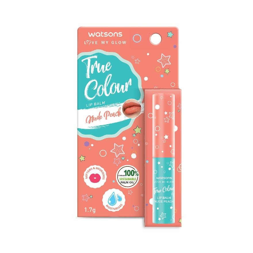 Son Dưỡng Có Màu Watsons True Color Nude Peach 1.7g