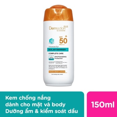 DERMACTION PLUS BY WATSONS Advanced Sun Solar Barrier FaceBody Lotion SPF50+ PA++++ 150ml