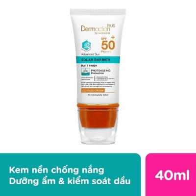 DERMACTION PLUS BY WATSONS Advanced Sun Solar Barrier CC Nude Cream SPF50+ PA++++ 40ml