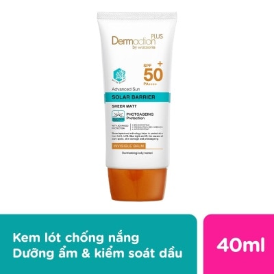 DERMACTION PLUS BY WATSONS Advanced Sun Solar Barrier Invisible Balm SPF50+ PA++++ 40ml