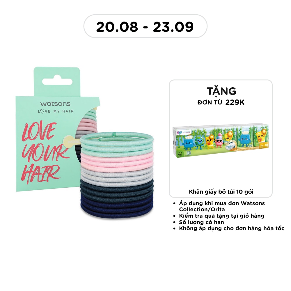 Medium Hair Ties Assorted Colors 15Pcs