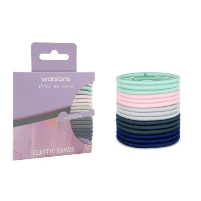 WATSONS Set Dây Buộc Tóc Watsons Medium Hair Ties Assorted Colors 15Pcs image