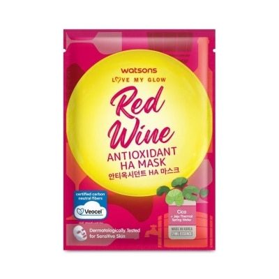 WATSONS Love My Glow Red Wine Antioxidant HA Mask 21ml