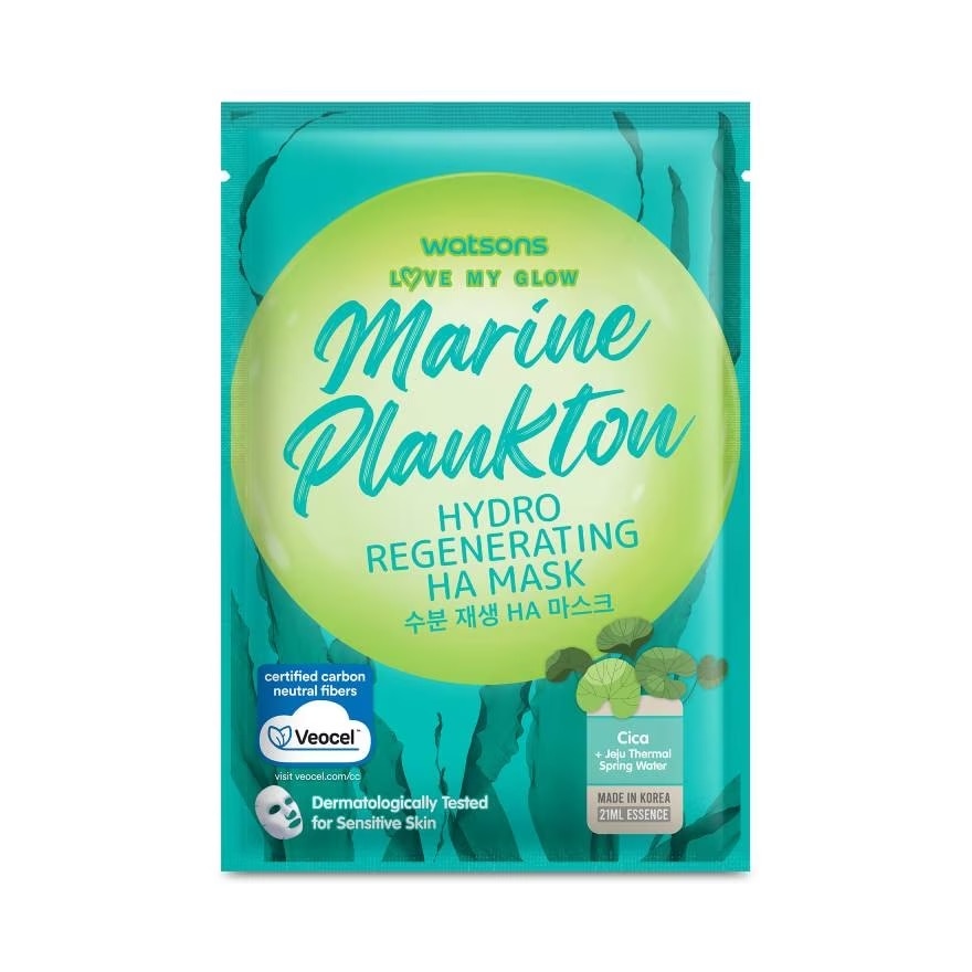 Mặt Nạ Watsons Love My Glow Marine Plankton Hydro Regenerating HA Mask 21ml