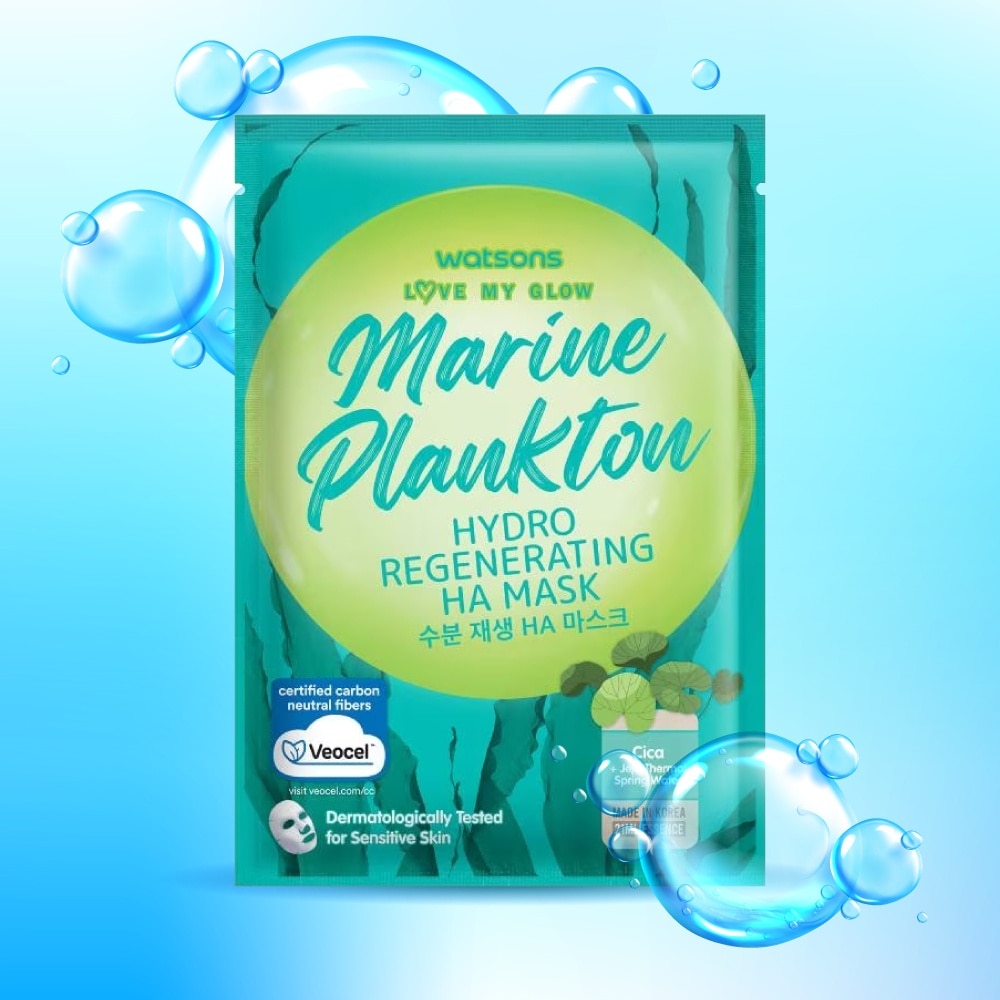 Mặt Nạ Watsons Love My Glow Marine Plankton Hydro Regenerating HA Mask 21ml