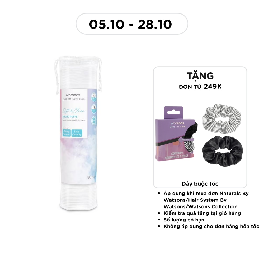 Bông Tẩy Trang Watsons Round Puffs 80S image