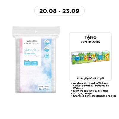WATSONS - Bông Tẩy Trang Watsons Square Puffs 150S+40% image