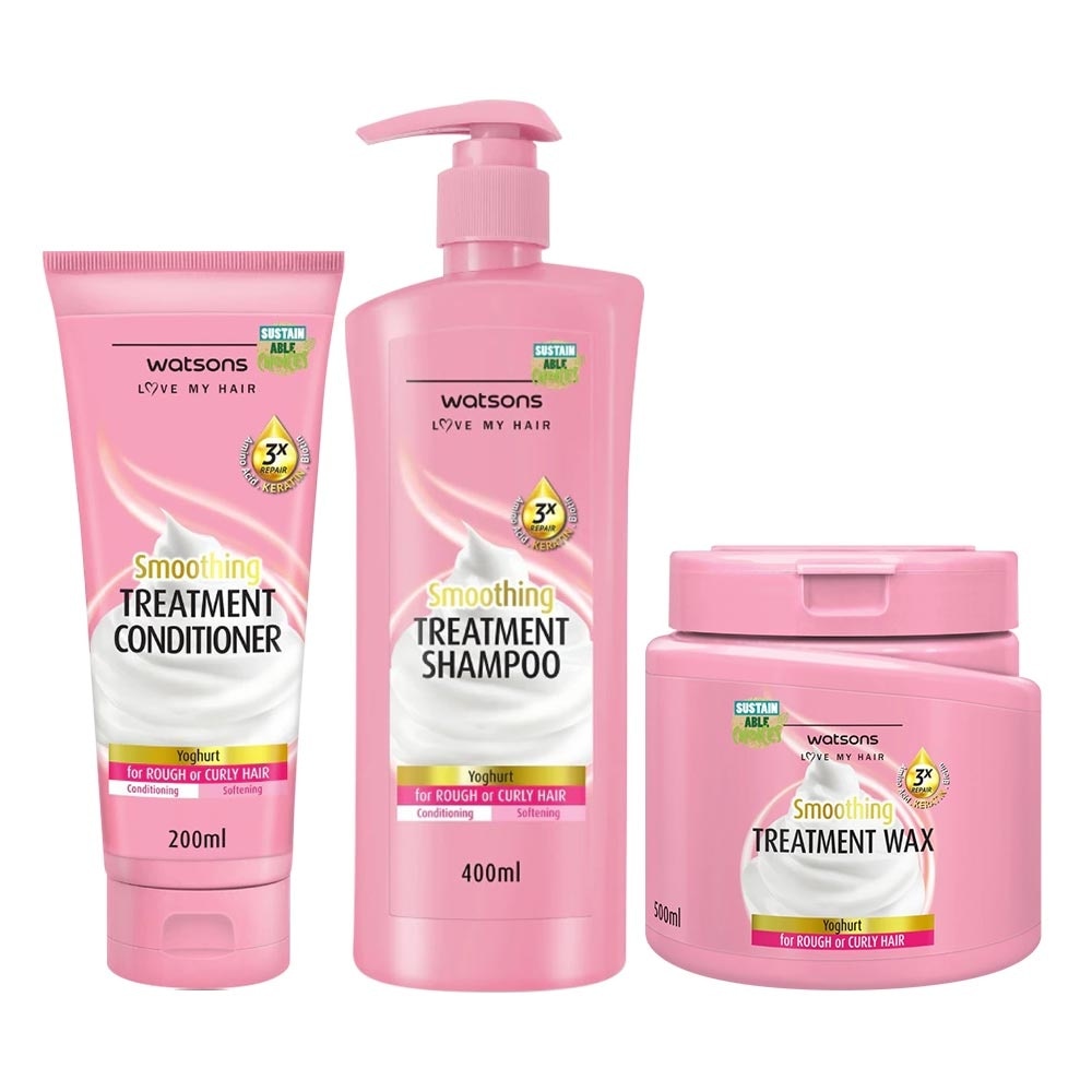 Combo Chăm Sóc Tóc Ba Bước Chiết Xuất Yoghurt Phục Hồi Tóc Chẻ Ngọn Watsons Treatment