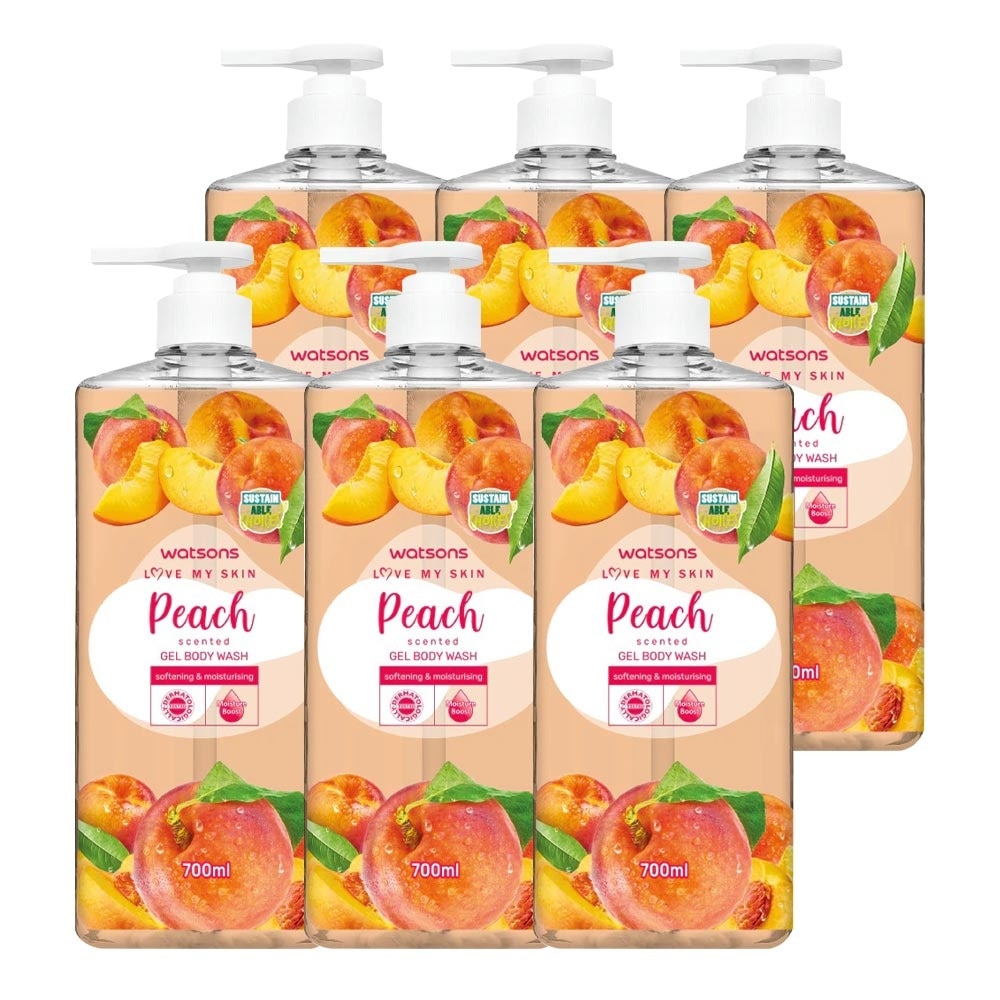 Combo 6pcs Watsons LMS Peach Gel Body Wash 700ml