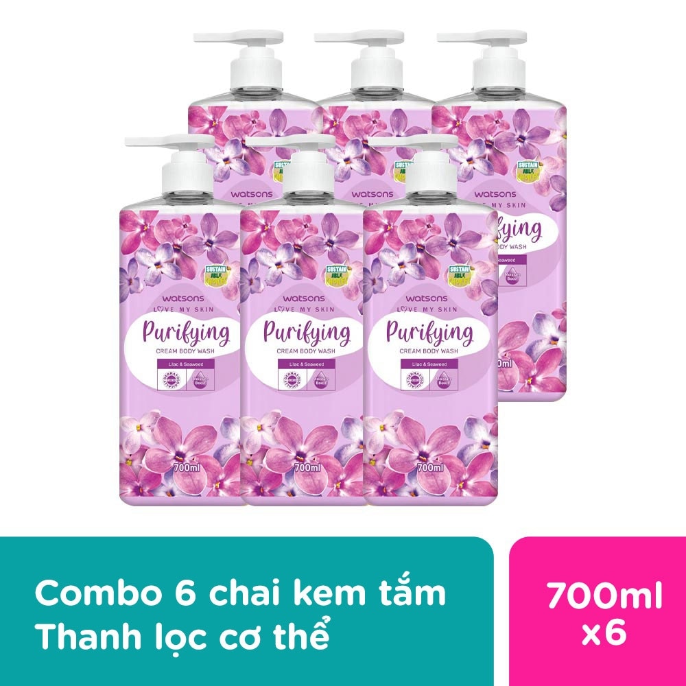 Combo 6pcs Watsons LMS Purifying Body Wash 700ml