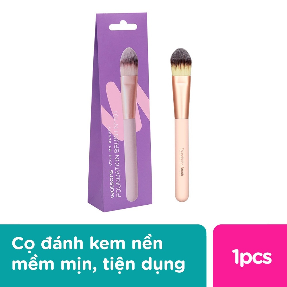 Combo 3 Cọ Trang Điểm Cơ Bản Watsons (Cọ Nền + Cọ Môi + Cọ Má)