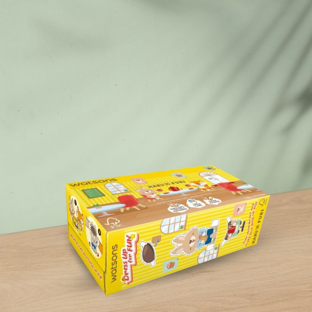 Khăn Giấy Hộp Watsons Facial Box Tissue 3ply x 100s (Haru&Furi)(Hình Ngẫu Nhiên)