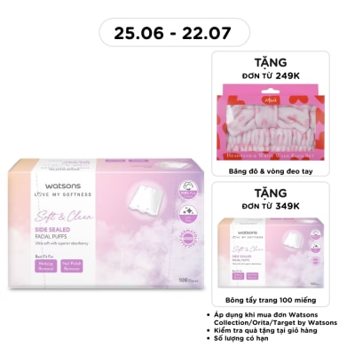 WATSONS - Side Sealed Facial Puffs 100s