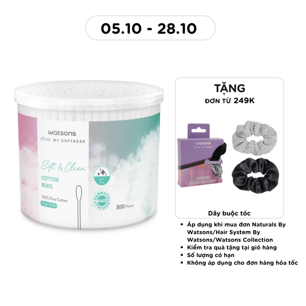 Tăm Bông Watsons Paper Shaft Cotton Buds 300s