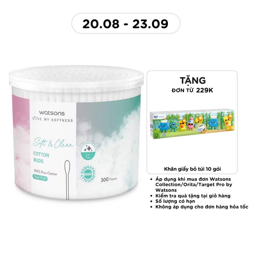 Tăm Bông Watsons Paper Shaft Cotton Buds 300s image