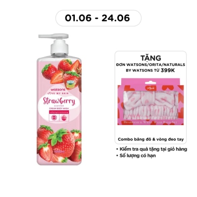 WATSONS - Kem Tắm Watsons Love My Skin Hương Dâu Tây Cream Body Wash 1000ml