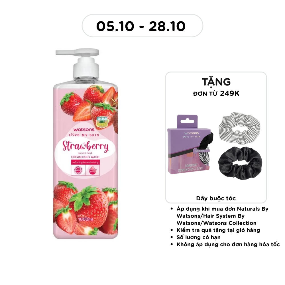 Love My SKin Strawberry Scented Cream Body Wash 1000ml