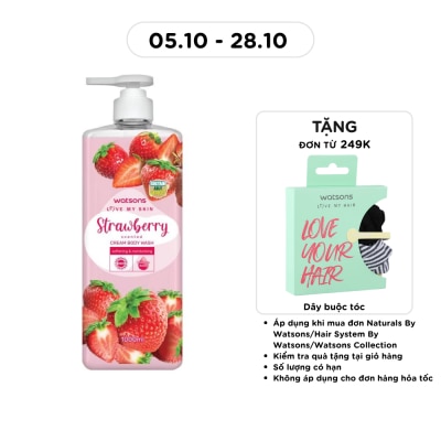 WATSONS Kem Tắm Watsons Love My Skin Hương Dâu Tây Cream Body Wash 1000ml image