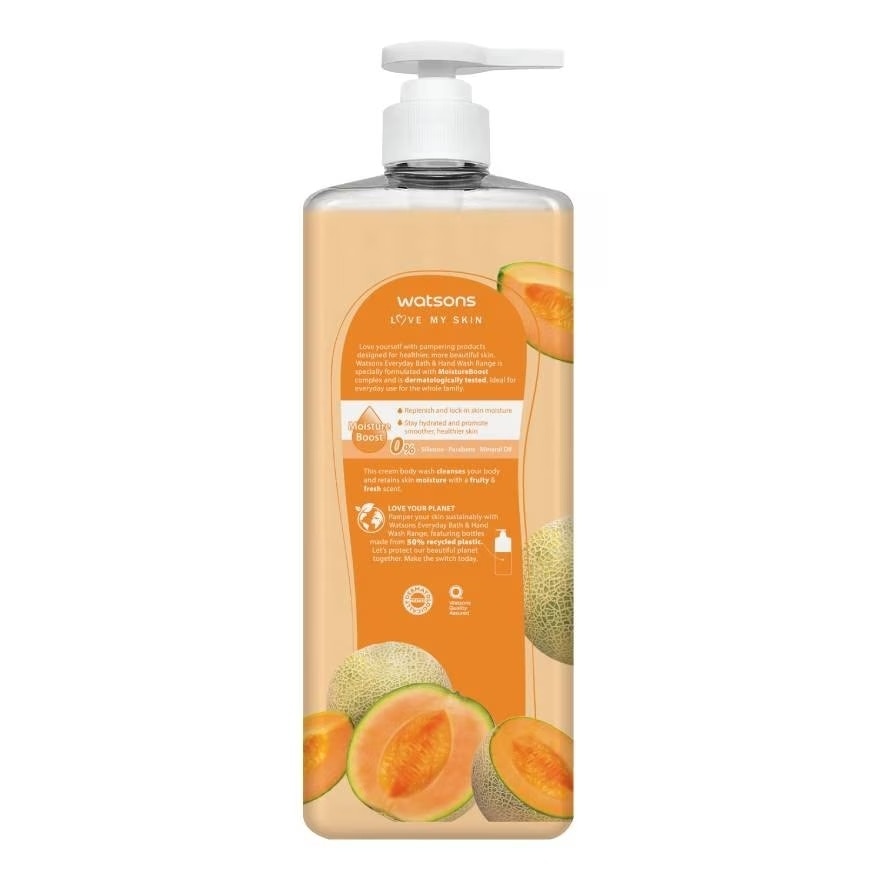 Kem Tắm Watsons Love My Skin Hương Dưa Lưới Cream Body Wash 1000ml