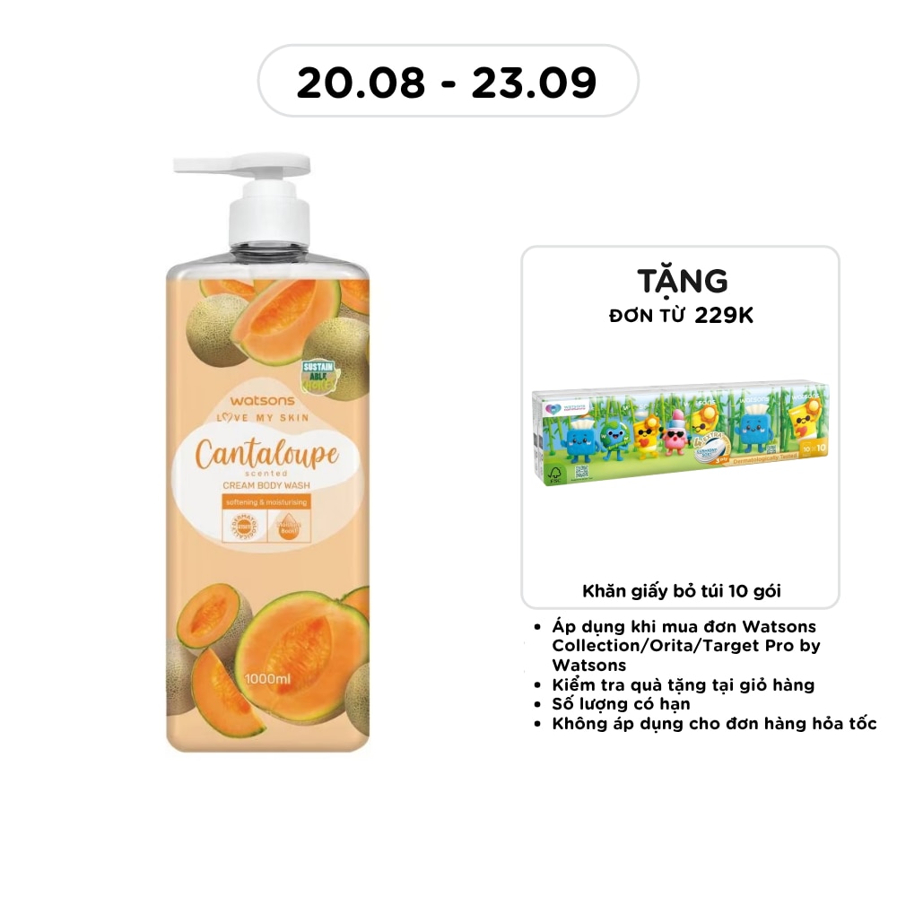 Kem Tắm Watsons Love My Skin Hương Dưa Lưới Cream Body Wash 1000ml image