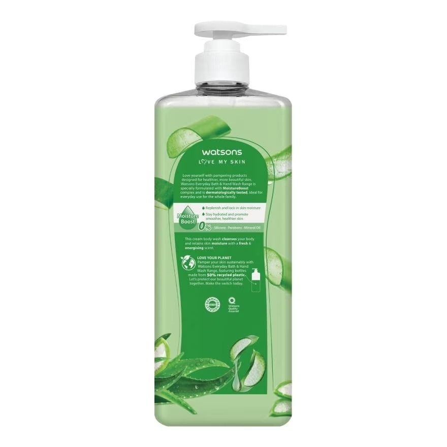 Kem Tắm Watsons Love My Skin Hương Nha Đam Cream Body Wash 1000ml