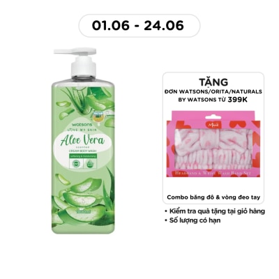 WATSONS - Kem Tắm Watsons Love My Skin Hương Nha Đam Cream Body Wash 1000ml