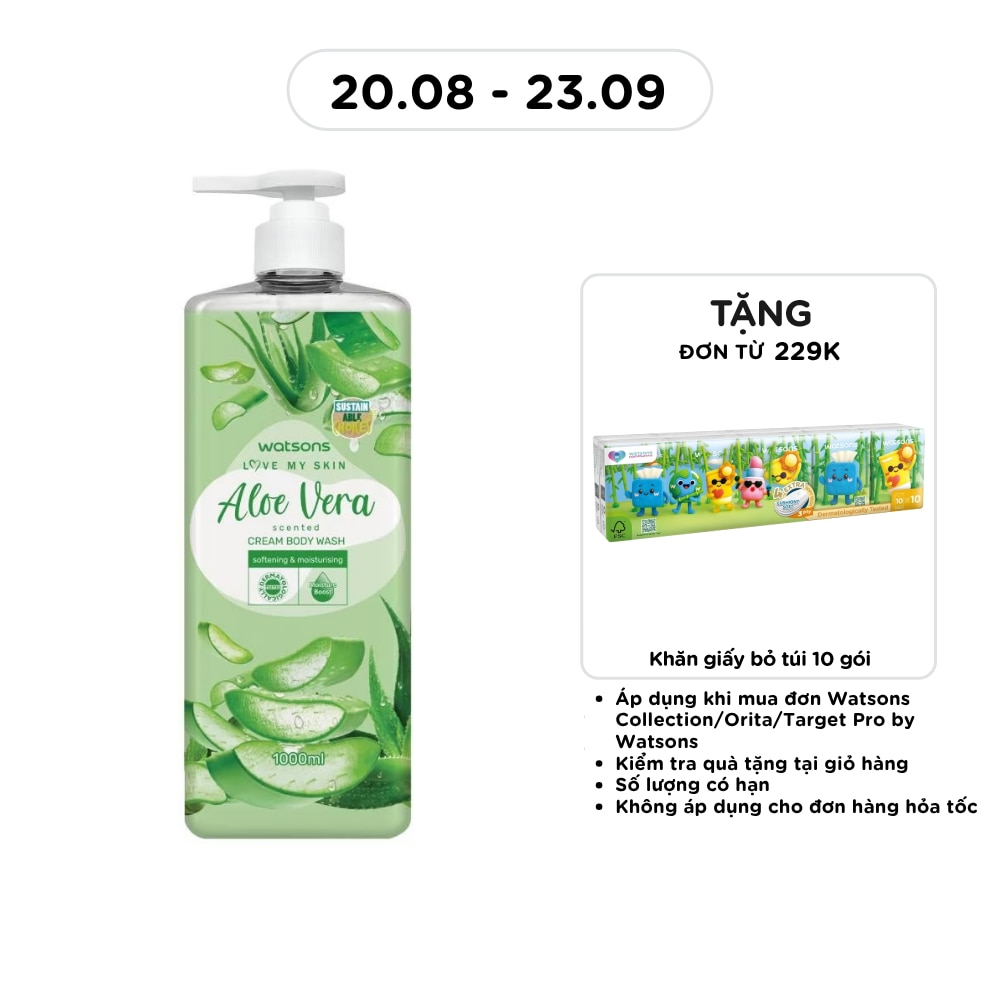 Kem Tắm Watsons Love My Skin Hương Nha Đam Cream Body Wash 1000ml image