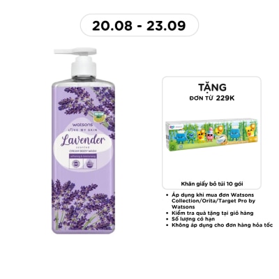 WATSONS - Kem Tắm Watsons Love My Skin Hương Oải Hương Cream Body Wash 1000ml image