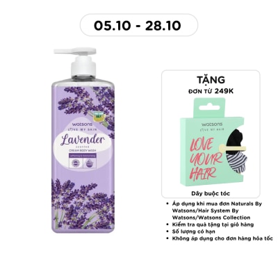 WATSONS Kem Tắm Watsons Love My Skin Hương Oải Hương Cream Body Wash 1000ml image