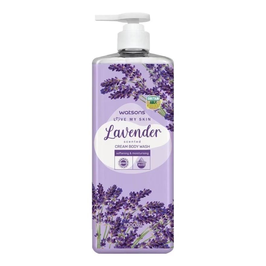 Kem Tắm Watsons Love My Skin Hương Oải Hương Cream Body Wash 1000ml