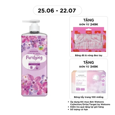 WATSONS - Kem Tắm Watsons Love My Skin Purifying Cream Body Wash 1000ml